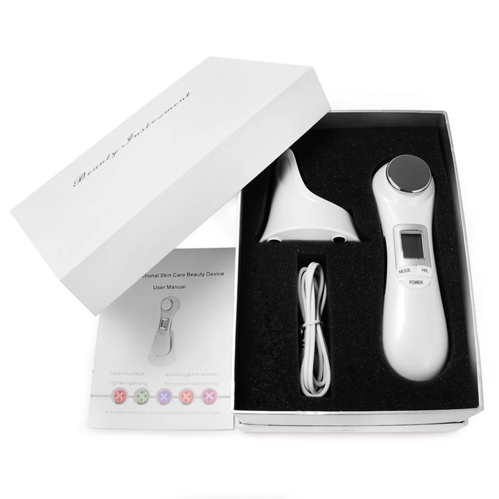 Multifunctional Facial Mesotherapy Electroporation RF LED Photon Face Lifting Tighten Wrinkle Removal Skin Care Face Massager 
Multifunctional Facial Mesotherapy Electroporation RF LED Photon Face Lifting Tighten Wrinkle Removal Skin Care Face Massager