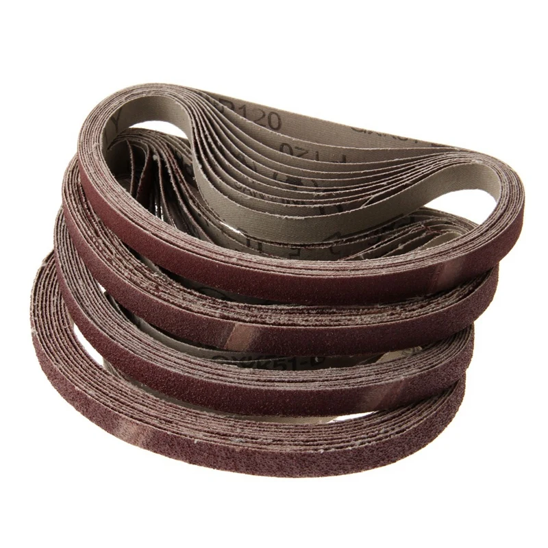 40Pcs 13X457Mm Abrasive Sanding Belts Paper for Belt Sanders Bench Grinder Grit 40 60 80 120 Grinding Polishing Tool | Инструменты
