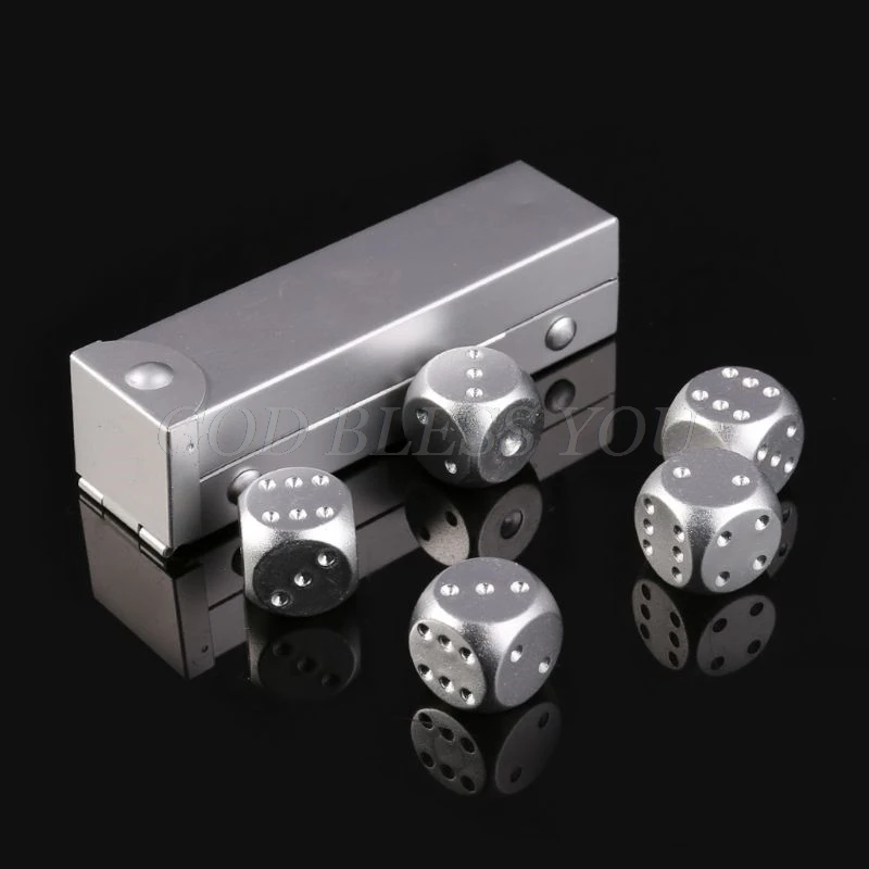 5Pcs 16mm Aluminium Alloy Dice Polyhedral Metal Solid Portable Dice Poker Party Drop Shipping
5Pcs 16mm Aluminium Alloy Dice Polyhedral Metal Solid Portable Dice Poker Party Drop Shipping