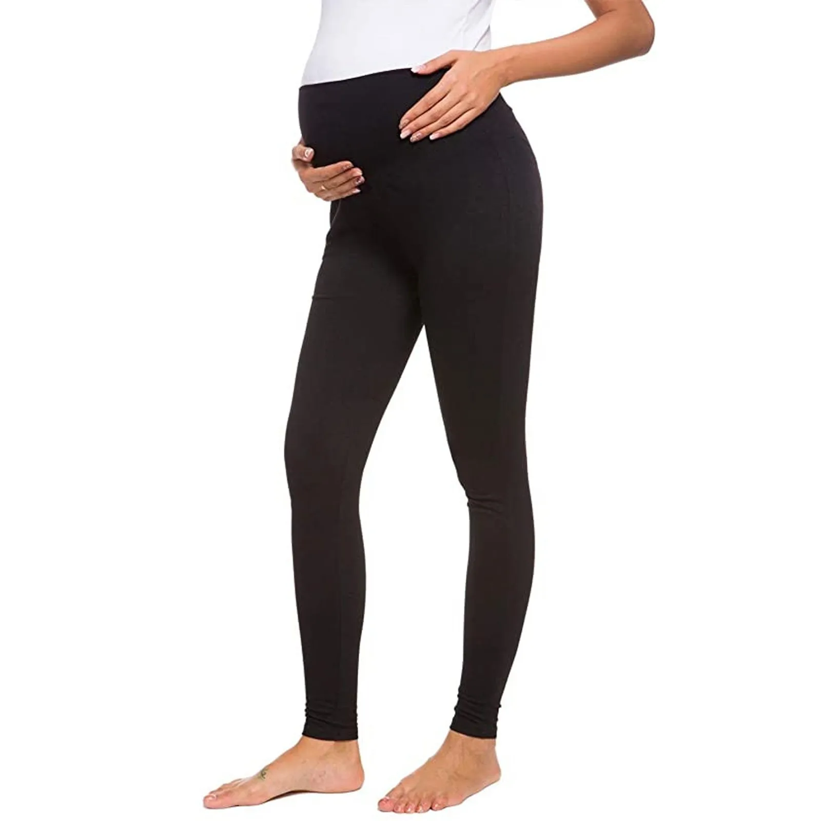 

Однотонные женские Леггинсы для беременных штаны для йоги цветные штаны для занятий йогой штаны