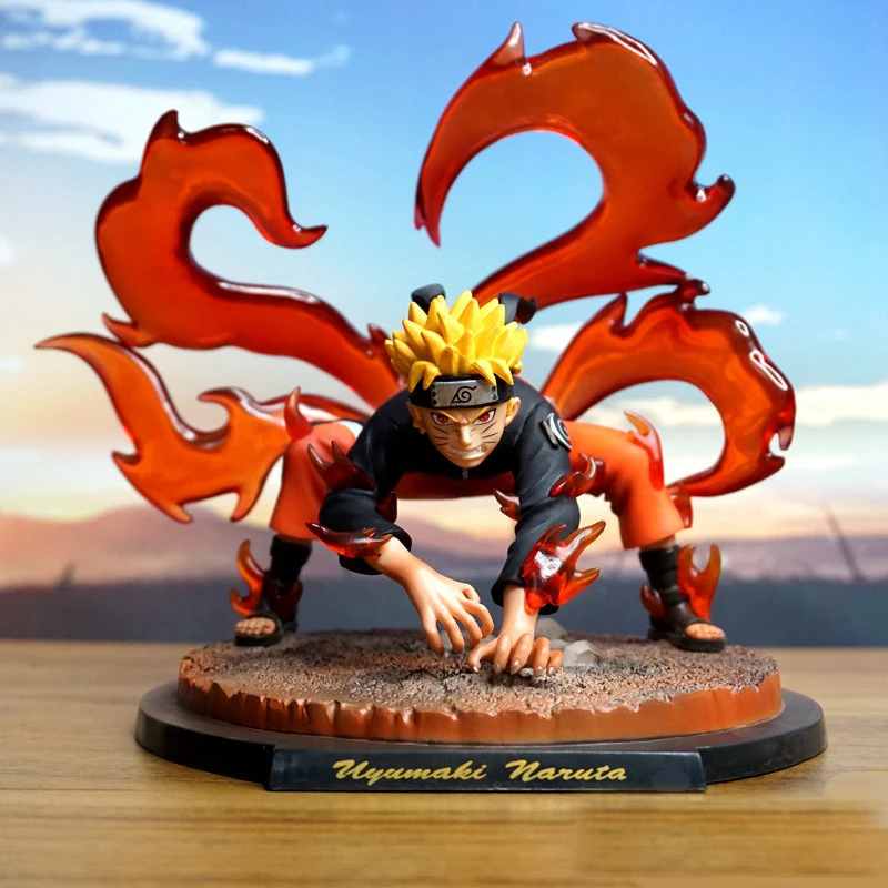 

Naruto Anime Uzumaki Naruto Kurama Action Figure Gk Fox Kyuubi Statue Figurine Decorate Collectible Model Doll Toys For Kid Gift