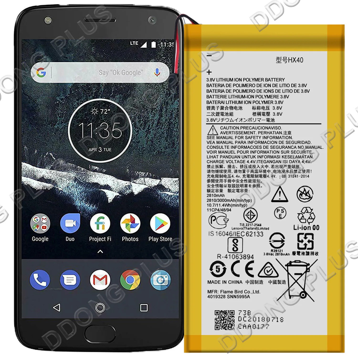 HX40 Аккумулятор для Motorola Moto X4 XT1900 2 аккумулятор SNN5995A запасная часть
