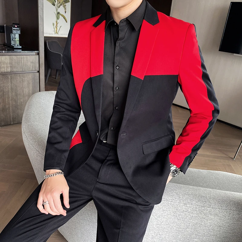 (Jacket+Pants) 2021 Male Formal Business Splice Suit for Men Fashion Boutique mens clothing Wedding Dress Suit 2 pcs Men Tuxedo
(Jacket+Pants) 2021 Male Formal Business Splice Suit for Men Fashion Boutique mens clothing Wedding Dress Suit 2 pcs Men Tuxedo