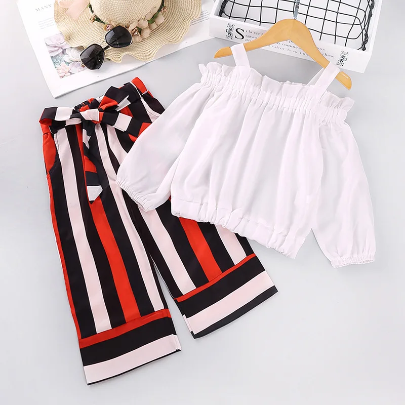 Toddler Girl Clothes 2020 Children's Autumn Sling Long Sleeve and Striped Wide-leg Pants Two-piece Suit
Toddler Girl Clothes 2020 Children's Autumn Sling Long Sleeve and Striped Wide-leg Pants Two-piece Suit