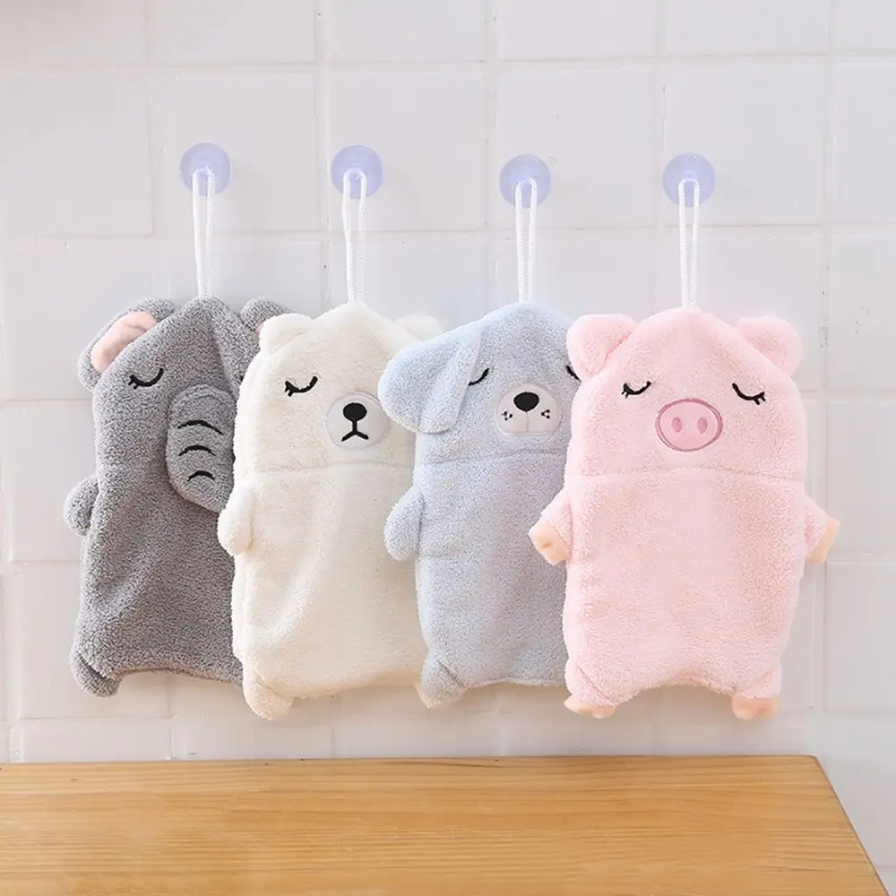 Cartoon Animal Hand Towel Hanging Coral Fleece Children Towel Bear Pig Elephant Absorbent Cloth Bathroom Kitchen Accessories
Cartoon Animal Hand Towel Hanging Coral Fleece Children Towel Bear Pig Elephant Absorbent Cloth Bathroom Kitchen Accessories