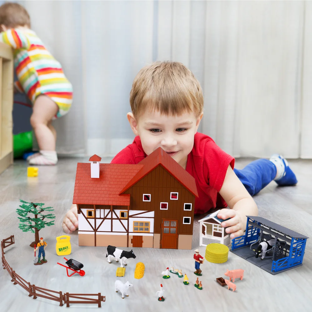 IBaseToy Odorless Full Pack Funny Farm Playset Animal Farm Kit Farming Tools Model Farm Figures For Children Kids Desktop Orname
IBaseToy Odorless Full Pack Funny Farm Playset Animal Farm Kit Farming Tools Model Farm Figures For Children Kids Desktop Orname