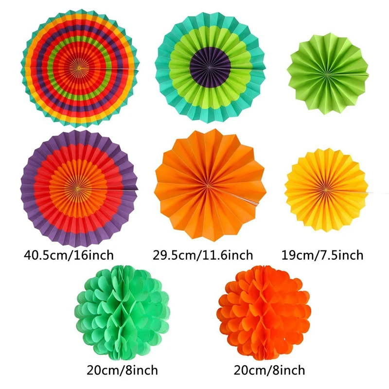20Pcs Colourful Party Fiesta Decorations Paper Fans Paper Flower Ball Honeycomb Balls Set for Wedding Birthday Events Festival S
20Pcs Colourful Party Fiesta Decorations Paper Fans Paper Flower Ball Honeycomb Balls Set for Wedding Birthday Events Festival S