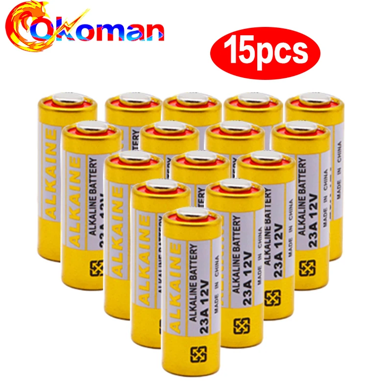 Бесплатная доставка 15 шт. 23A батареи 12V сигнализации пульт дистанционного главным