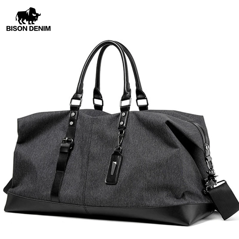 Дорожная сумка BISON DENIM N5091 для мужчин вместительный чемодан ручной клади