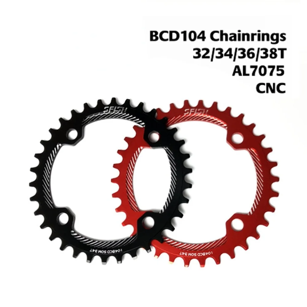 32/34/36/38T MTB Bicycle Chainring 104BCD Round Narrow Wide Chainring Mountain Bike Chainwheel Crankset Tooth Plate Parts
32/34/36/38T MTB Bicycle Chainring 104BCD Round Narrow Wide Chainring Mountain Bike Chainwheel Crankset Tooth Plate Parts