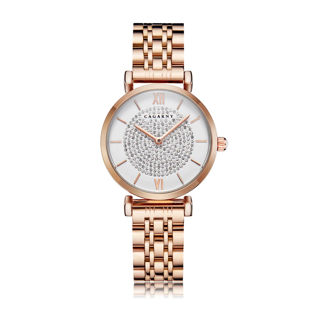 Women Girl Wrist Watches CAGARNY Crystal Style Casual Analog Quartz Stainless Steel Band Sport Clock 6880-3
Women Girl Wrist Watches CAGARNY Crystal Style Casual Analog Quartz Stainless Steel Band Sport Clock 6880-3