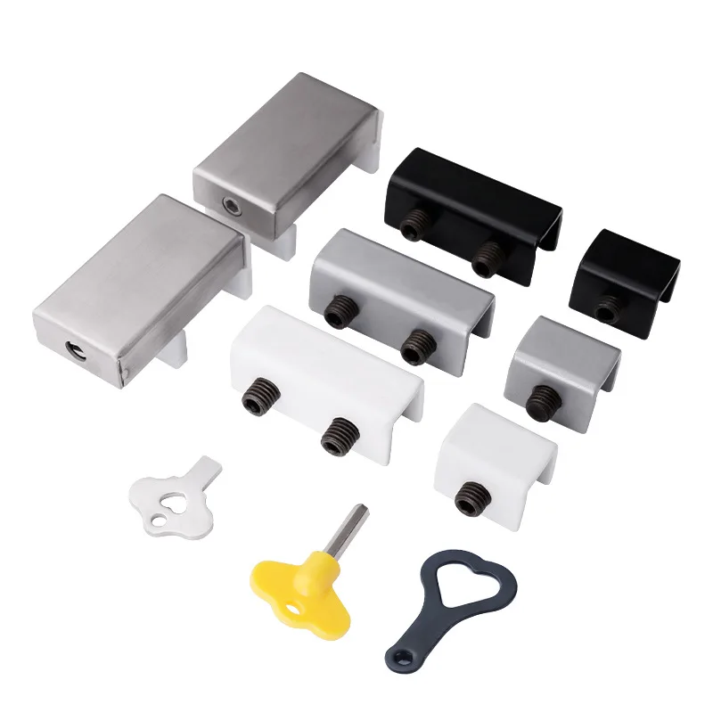 Stainless steel non perforated sliding door lock child protection safety lock anti-theft limiter
Stainless steel non perforated sliding door lock child protection safety lock anti-theft limiter