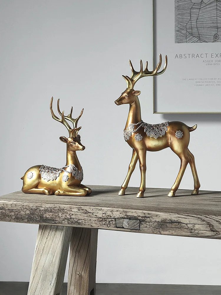 High Fashion Deer Pairs Ornaments Resin Gold Bronze Deers Decors for House Table Office Home Furnishings Gift for House Moving
High Fashion Deer Pairs Ornaments Resin Gold Bronze Deers Decors for House Table Office Home Furnishings Gift for House Moving