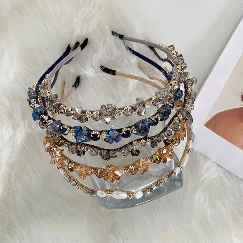 Full Diamond Baroque Headbands Bridal Headwear Pearl Head Hoop Luxury Rhinestone Hairbands Fashion Women Hair Accessories New
Full Diamond Baroque Headbands Bridal Headwear Pearl Head Hoop Luxury Rhinestone Hairbands Fashion Women Hair Accessories New