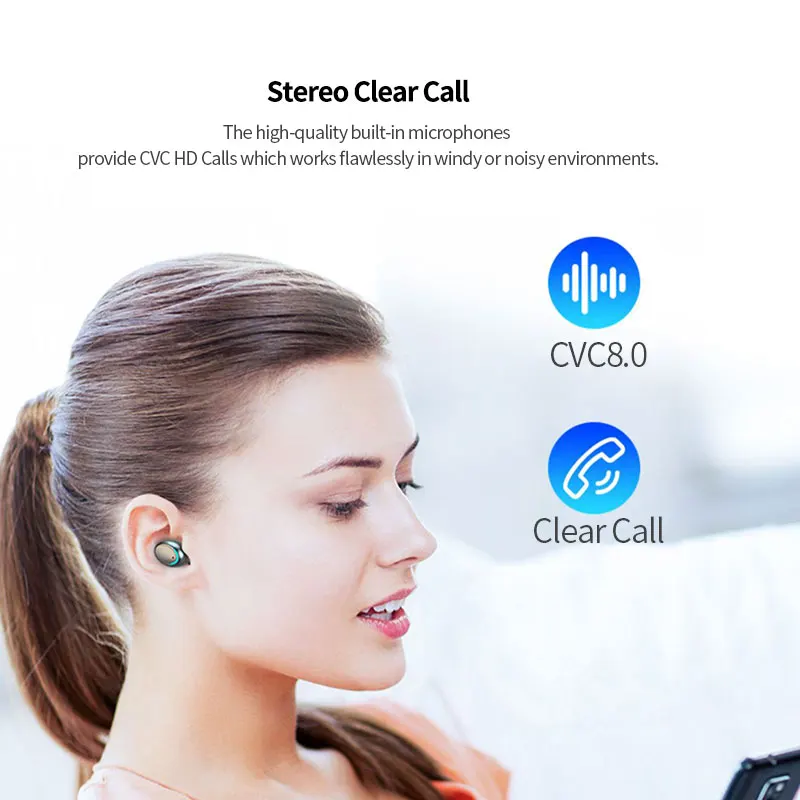 Wireless Headphones TWS 5.1 Bluetooth Earphones Sports Waterproof Earbuds Digital Display Touch HD Call Headset For iOS Android
Wireless Headphones TWS 5.1 Bluetooth Earphones Sports Waterproof Earbuds Digital Display Touch HD Call Headset For iOS Android