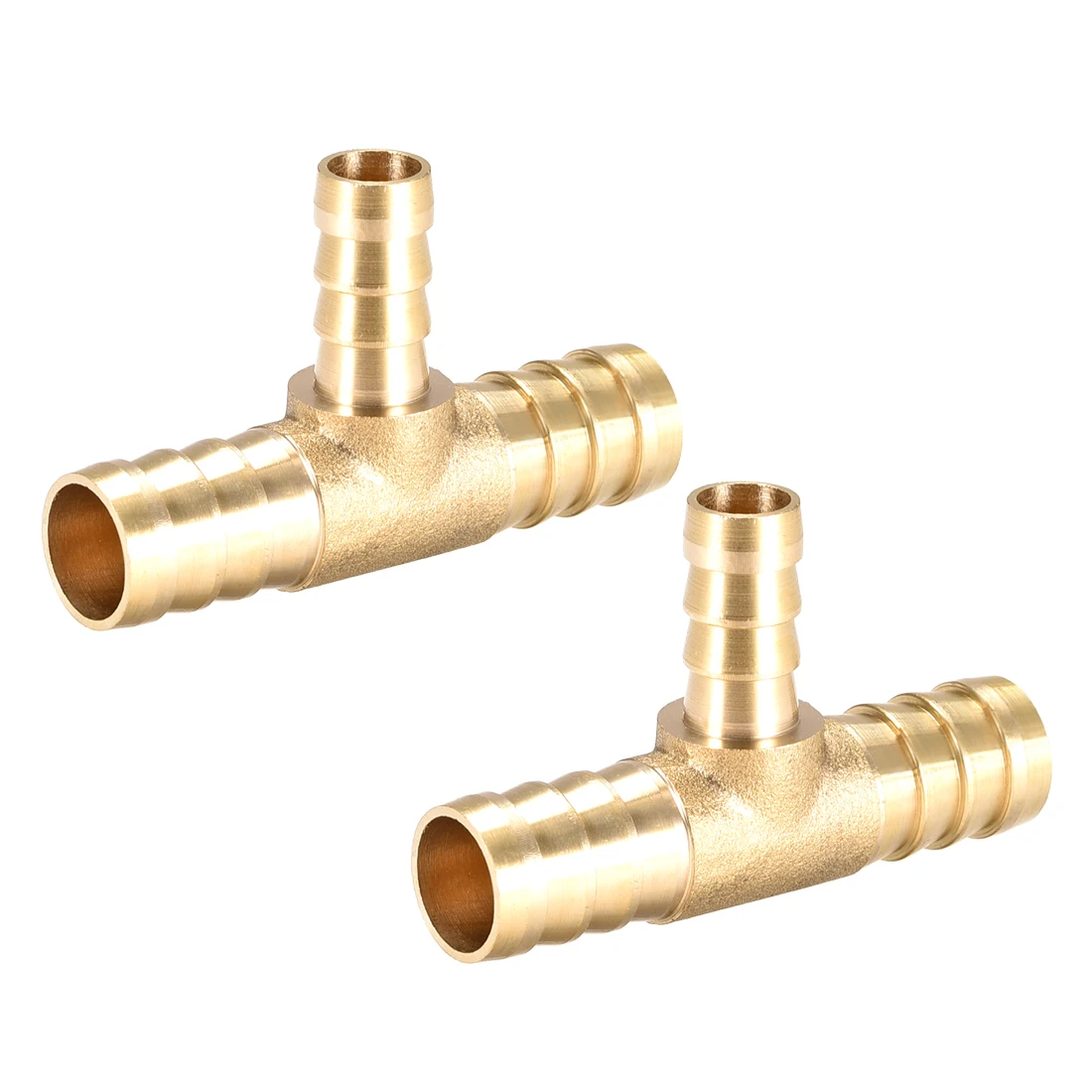 

uxcell 2pcs 10X14X10mm Brass Hose Reducer Barb Fitting Tee T-Shaped 3 Way Barbed Connector Air Water Fuel Gas Oil etc.