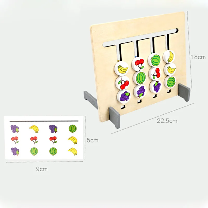 Kids Montessori Educational Toys Wooden Learning Toys Four Colors and Fruit Double Sided Pairing Children Logical Reasoning Game
Kids Montessori Educational Toys Wooden Learning Toys Four Colors and Fruit Double Sided Pairing Children Logical Reasoning Game