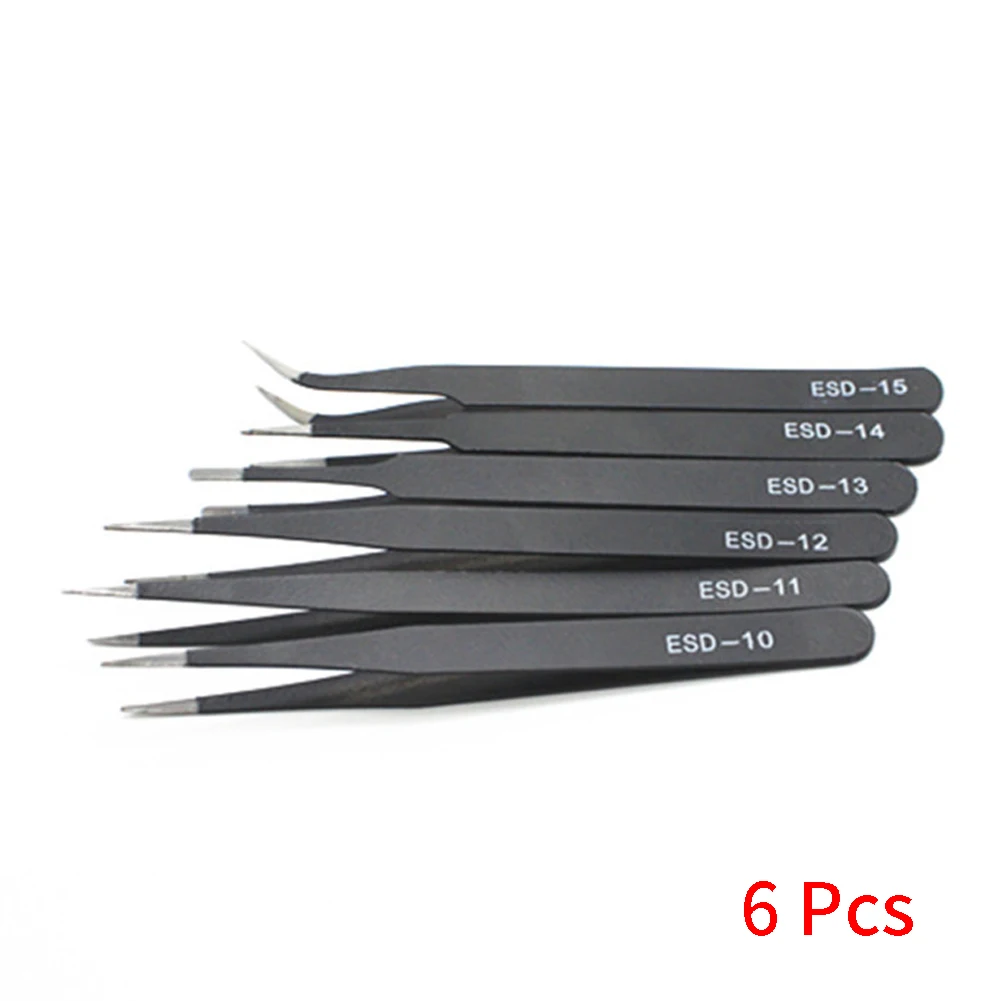 6pcs Precise Safe Repair Dismantle Tool Tweezer Set Portable Stainless Steel For Electronics Industrial Anti Static Maintenance
6pcs Precise Safe Repair Dismantle Tool Tweezer Set Portable Stainless Steel For Electronics Industrial Anti Static Maintenance