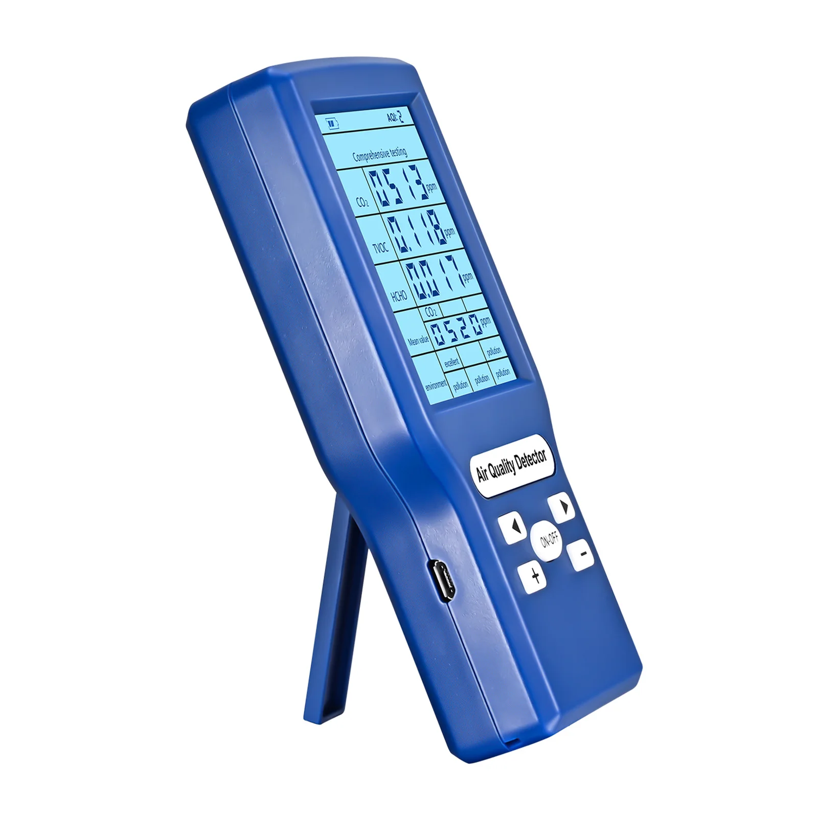Монитор качества воздуха точный тестер для CO2 формальдегида (HCHO) TVOC Ppm метры мини
