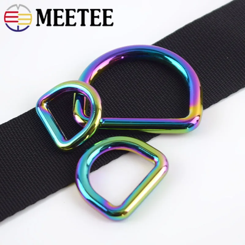 Meetee 5/10pcs 10-32mm Colored Metal Seamless D Buckle Webbing Backpack D Ring Hook Clasp DIY Belt Bag Strap Hang Ring Buckles
Meetee 5/10pcs 10-32mm Colored Metal Seamless D Buckle Webbing Backpack D Ring Hook Clasp DIY Belt Bag Strap Hang Ring Buckles