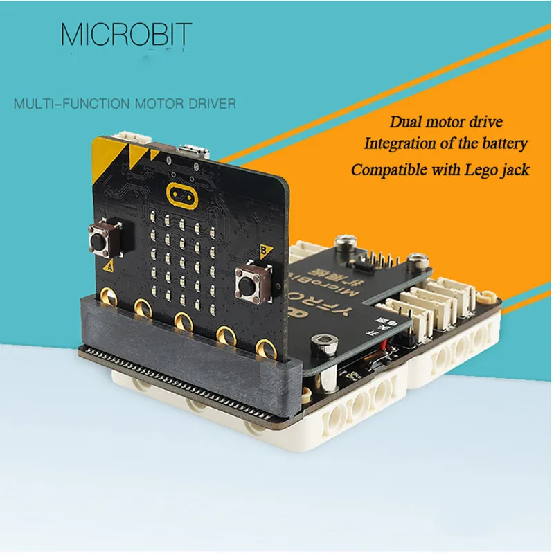 Фото Плата расширения Microbit плата привода двигателя двухстороннее управление мотором