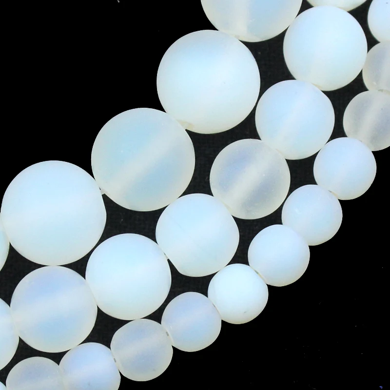 Natural Dull Polish Matte White Opal Stone Smooth Loose Round Beads 15" Strand Pick Size For Jewelry DIY Bracelet Necklace
Natural Dull Polish Matte White Opal Stone Smooth Loose Round Beads 15" Strand Pick Size For Jewelry DIY Bracelet Necklace