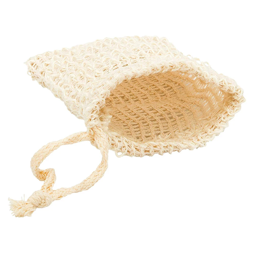 

1PC Fashion Nice Natural Ramie Shower Exfoliator Sponge Pouch Net Comfortable Bubble Blister Mesh Soap Saver Foaming Bag