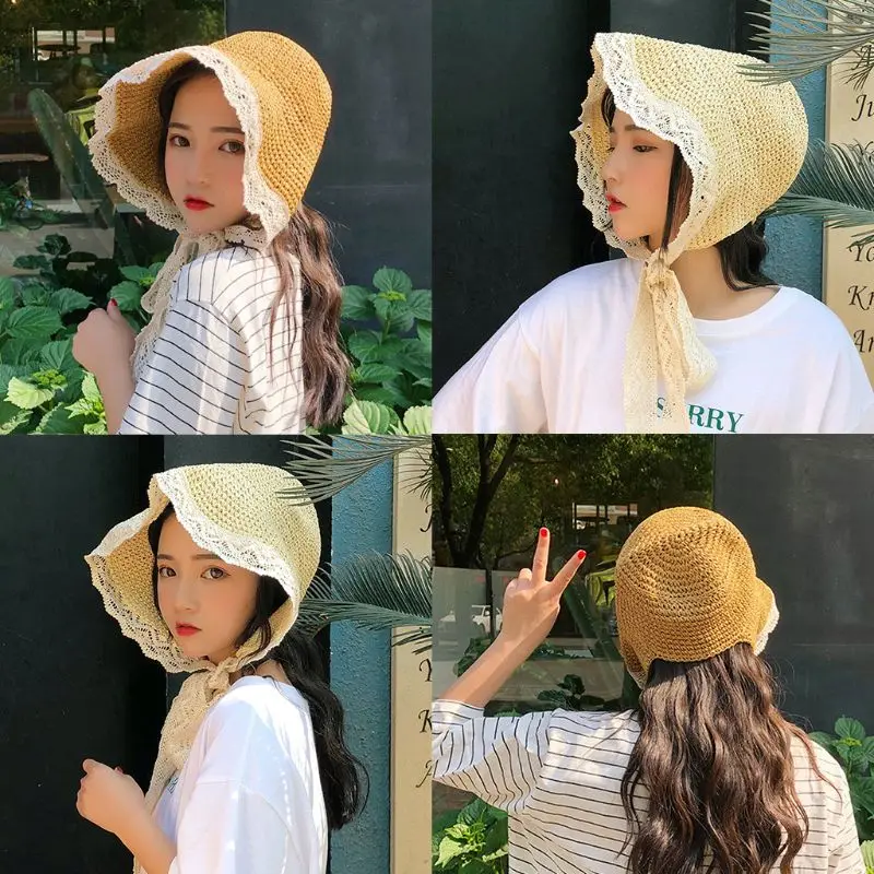 Women Woven Straw Sun Hat Wide Brim UV Protection Lace Ribbon Packable Beach Cap Beautiful
Women Woven Straw Sun Hat Wide Brim UV Protection Lace Ribbon Packable Beach Cap Beautiful