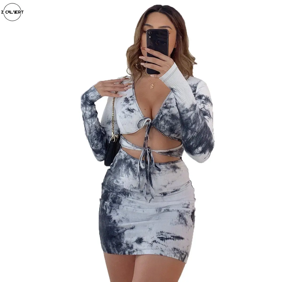 Z Culvert 2021Fall winter FashionWomen Solid SexyTie DyeV Neck Long SleeveHollow Out Lace UpHigh waist booty Tight Mini dresses
Z Culvert 2021Fall winter FashionWomen Solid SexyTie DyeV Neck Long SleeveHollow Out Lace UpHigh waist booty Tight Mini dresses