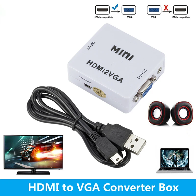 Compatible To VGA Converter With Audio HDMI2VGA Adapter Projector Connector
Compatible To VGA Converter With Audio HDMI2VGA Adapter Projector Connector