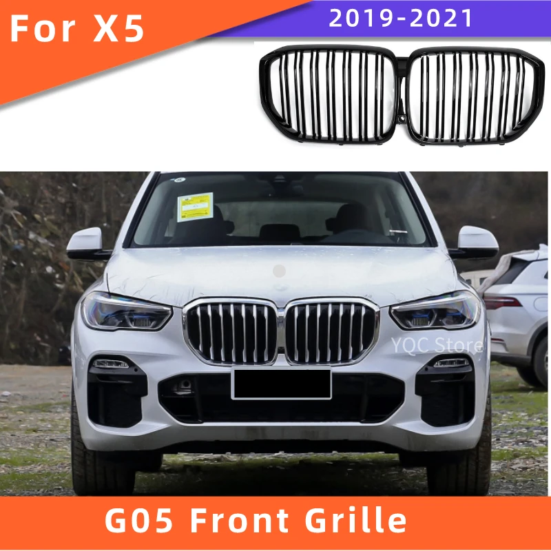 Dual LInes Front bumper Grille for BMW G05 X5 2019-2021 40i 30i gloss black ABS front grill
Dual LInes Front bumper Grille for BMW G05 X5 2019-2021 40i 30i gloss black ABS front grill