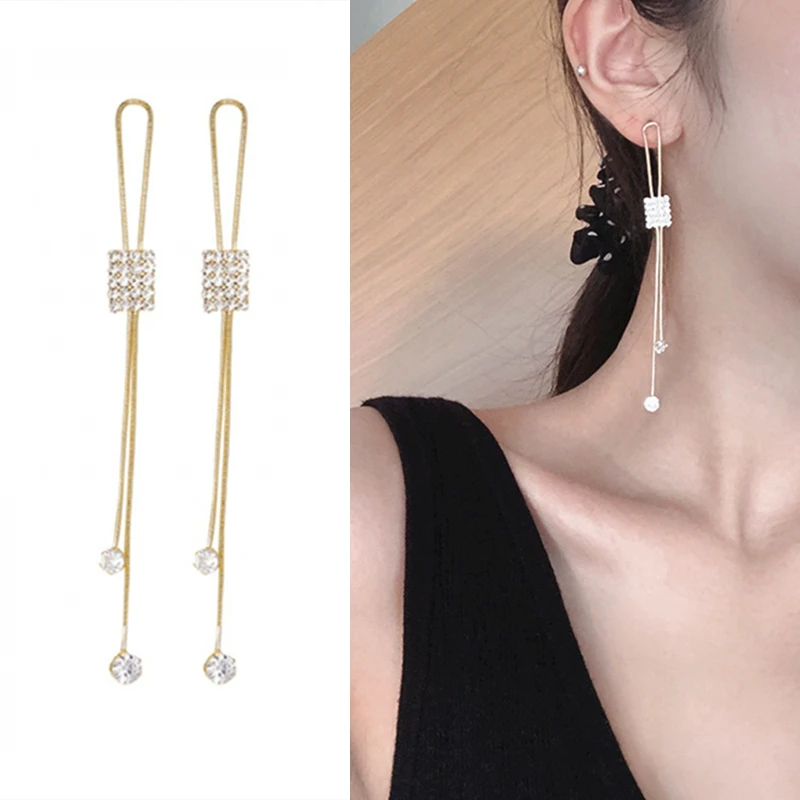 Long Crystal Tassel Dangle Earrings Square Rhinestone Earrings For Women Wedding Drop Earing Fashion Jewelry Gifts
Long Crystal Tassel Dangle Earrings Square Rhinestone Earrings For Women Wedding Drop Earing Fashion Jewelry Gifts