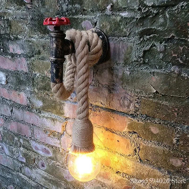 Loft Rope Water Pipe Wall Lamp Light Porch Front Door Corridor Sconce Wall Lights Stair Balcony Warehouse Bar Industrial Decor
Loft Rope Water Pipe Wall Lamp Light Porch Front Door Corridor Sconce Wall Lights Stair Balcony Warehouse Bar Industrial Decor
