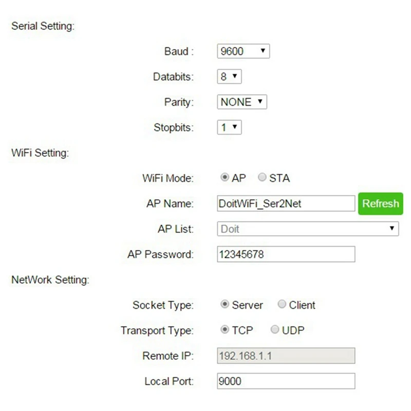 ESP8266 WEB SERVER Serial Port Card WIFI SHIELD ESP-13 Expansion Board ESP-WROOM-02
ESP8266 WEB SERVER Serial Port Card WIFI SHIELD ESP-13 Expansion Board ESP-WROOM-02