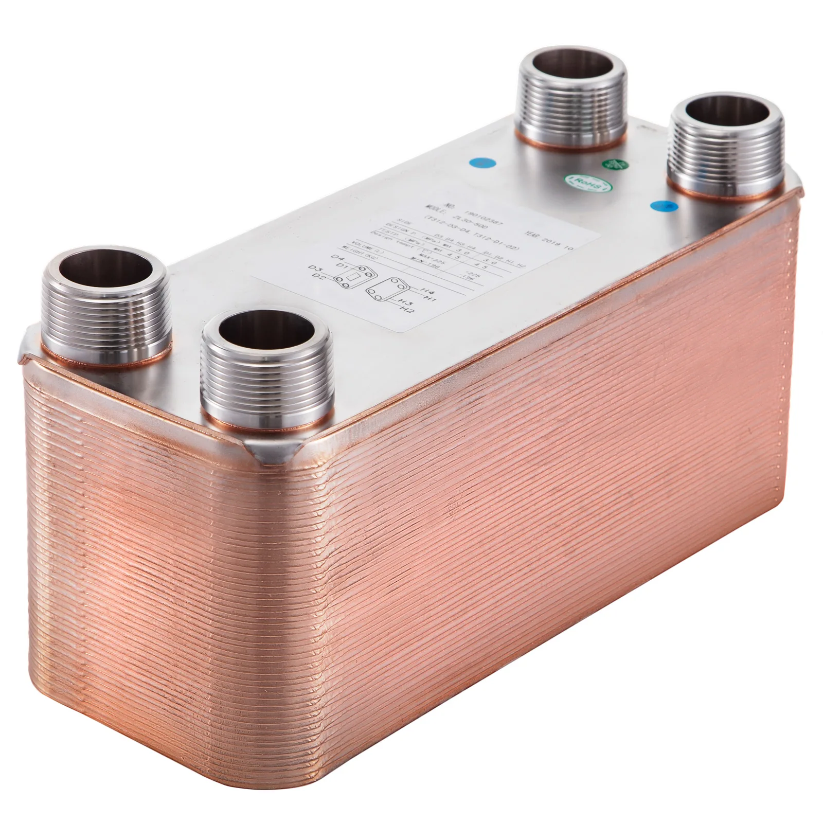 VEVOR 10 30 40 50 60 70 80 90 100 Plates Heat Exchanger 316L 5/4" MPT Ports EATB25 Homebrew Beer Wort Chiller Counterflow
VEVOR 10 30 40 50 60 70 80 90 100 Plates Heat Exchanger 316L 5/4" MPT Ports EATB25 Homebrew Beer Wort Chiller Counterflow
