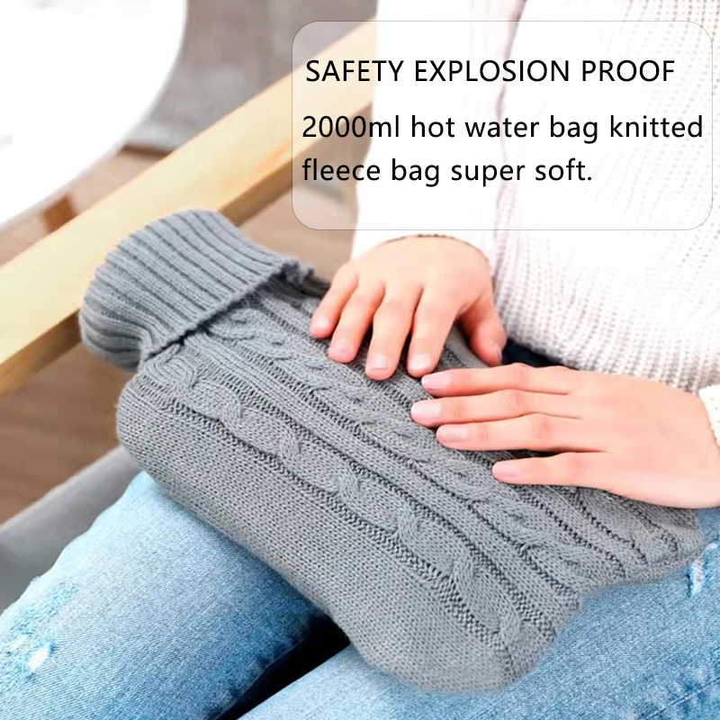 2000Ml Hot Water Bottle Knitted Suit Water Thermos Bottle Protection Bottle, Safety Super Soft Knitted Cover
2000Ml Hot Water Bottle Knitted Suit Water Thermos Bottle Protection Bottle, Safety Super Soft Knitted Cover