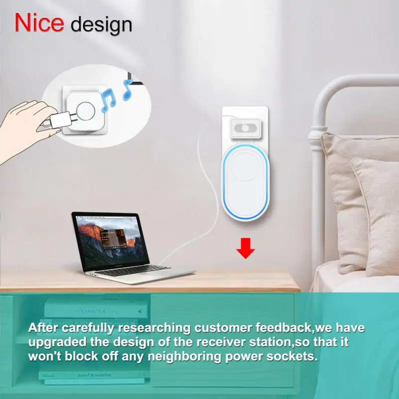 Wireless Doorbell APP Wifi Doorbell Intelligent Welcome Home Alarm System 433MHz 220V White 100m Remote EU Plug Smart Door Bell 
Wireless Doorbell APP Wifi Doorbell Intelligent Welcome Home Alarm System 433MHz 220V White 100m Remote EU Plug Smart Door Bell