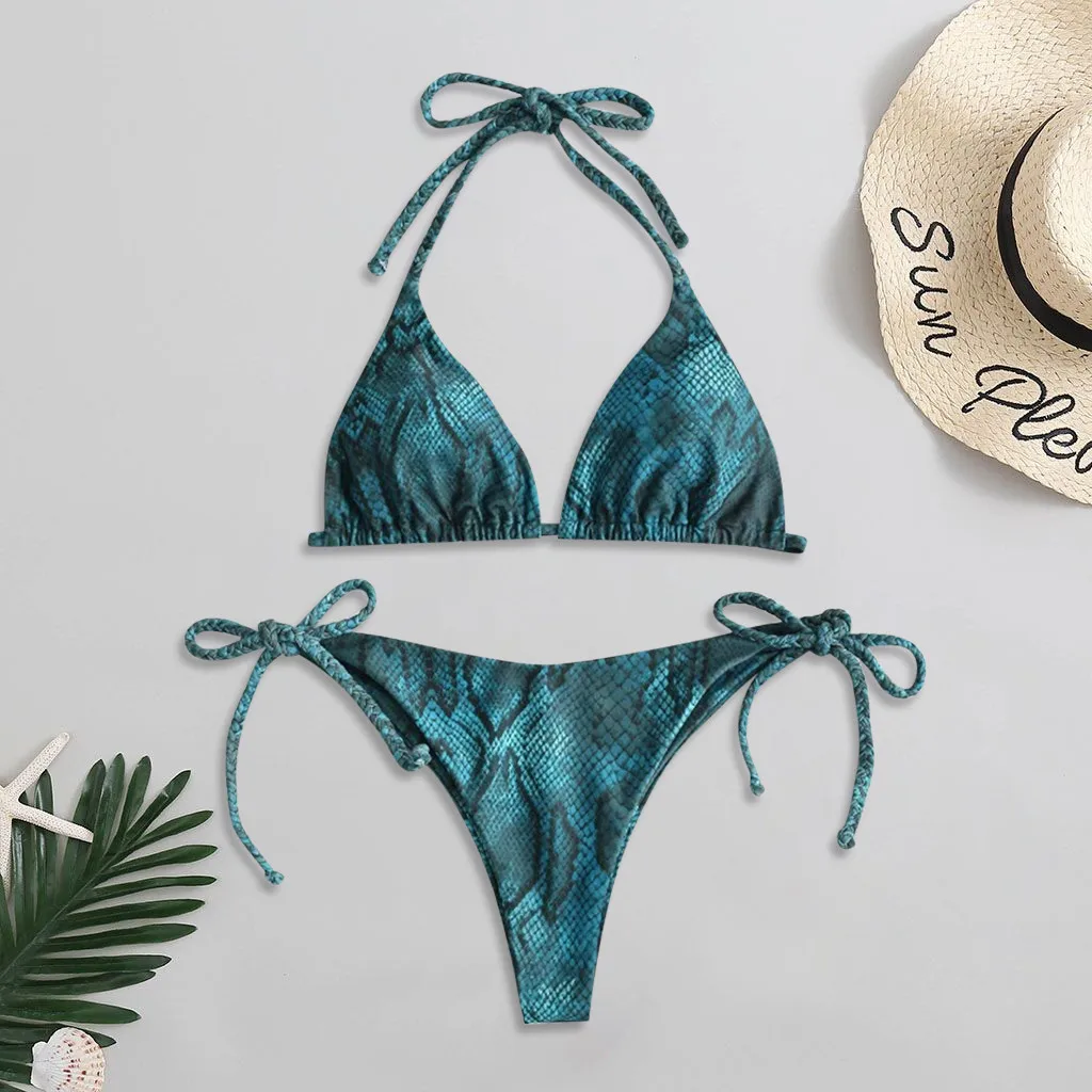 Women Snake Skin High Cut V Neck Two Pieces Bikini Swimwear Swimsuit Beachwear Bikini set With Bra Cup Femme Brazilian Bikini 
Women Snake Skin High Cut V Neck Two Pieces Bikini Swimwear Swimsuit Beachwear Bikini set With Bra Cup Femme Brazilian Bikini