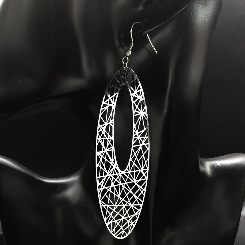 2021 Fashion Geometric Big Long Silver Color Stainless Steel Drop Earrings for Women Earrings Jewelry pendientes largos E612167
2021 Fashion Geometric Big Long Silver Color Stainless Steel Drop Earrings for Women Earrings Jewelry pendientes largos E612167