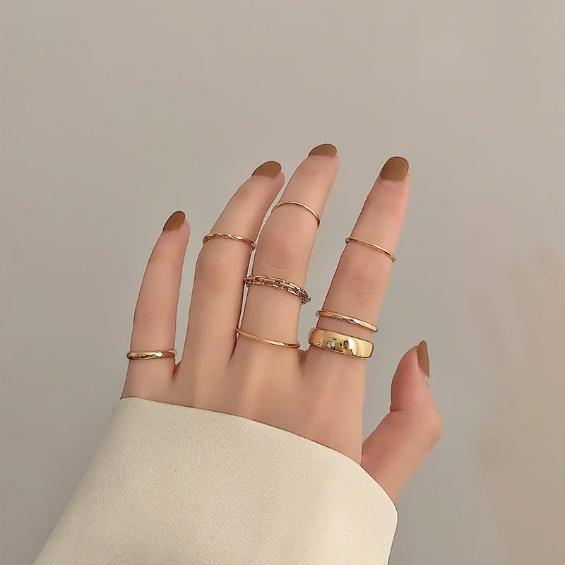 ZDMXJL 7Pcs/Set Punk Minimalist Midi Round Ring Set For Women Circle Adjustable Joker Metal Knuckle Finger Rings Fashion Jewelry
ZDMXJL 7Pcs/Set Punk Minimalist Midi Round Ring Set For Women Circle Adjustable Joker Metal Knuckle Finger Rings Fashion Jewelry