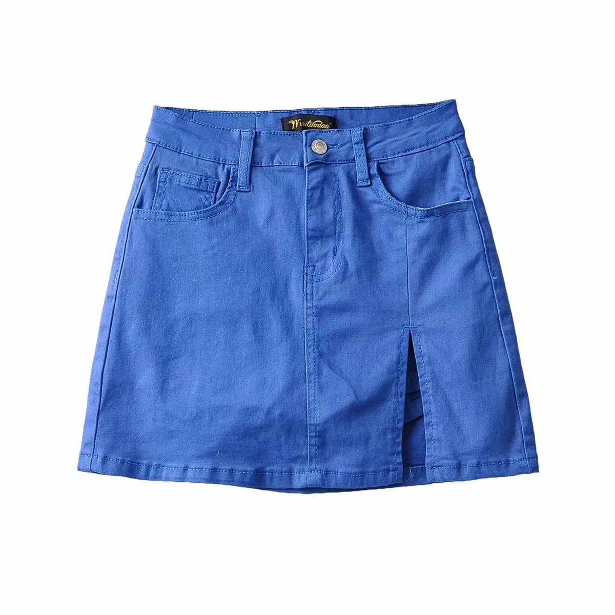 Skirts Womens 2021 Summer New Fashion Temperament Slim Solid Color High Waist Hip Lift Split and Exposed Denim Skirt
Skirts Womens 2021 Summer New Fashion Temperament Slim Solid Color High Waist Hip Lift Split and Exposed Denim Skirt