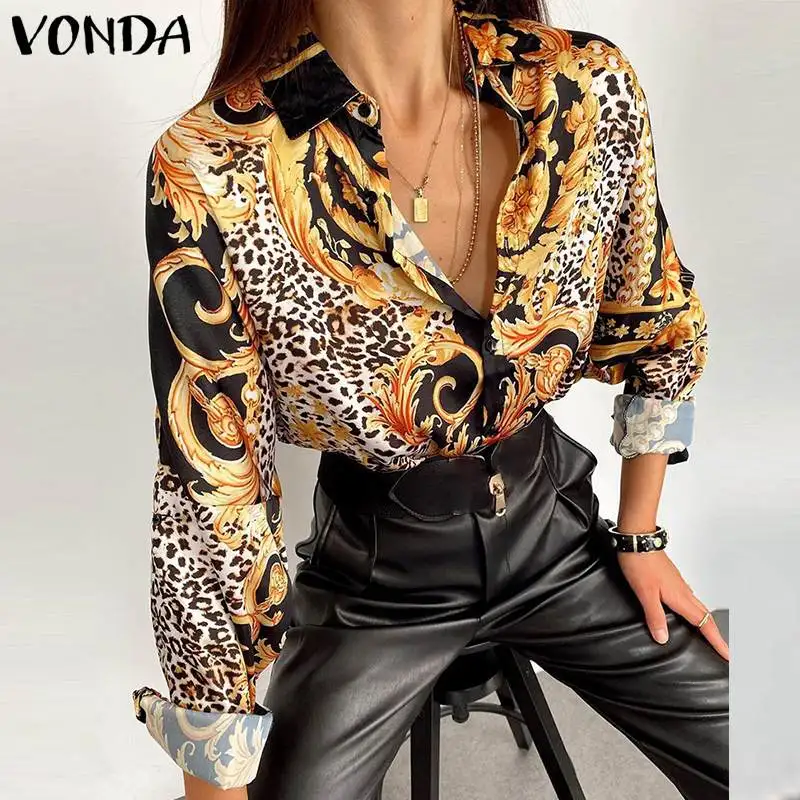 Elegant Shirts 2021 VONDA Women Vintage Long Sleeve Printed Party Blouse OL Beach Holiday Tops Bohemian Blusas Femininas
Elegant Shirts 2021 VONDA Women Vintage Long Sleeve Printed Party Blouse OL Beach Holiday Tops Bohemian Blusas Femininas