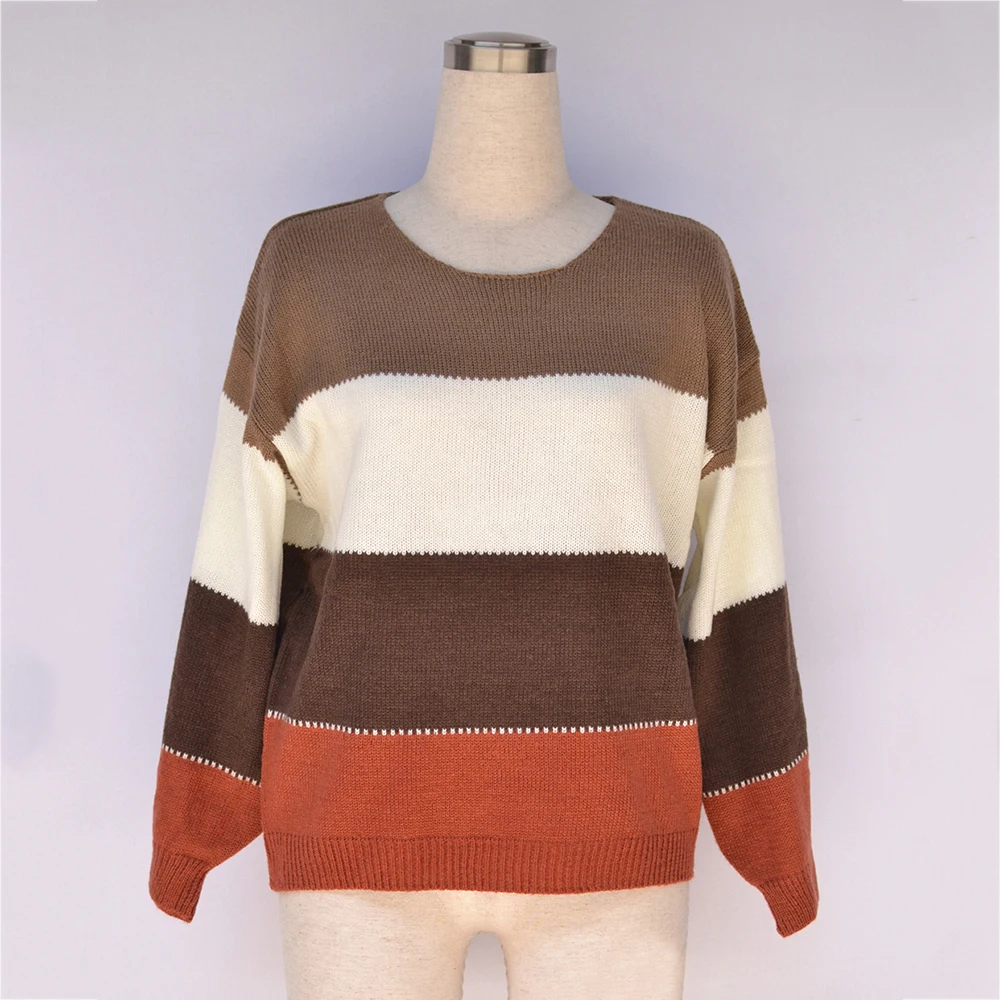 Winter Clothes Womens Sweaters Striped Lantern Sleeve Knitted Pullover Sweater Casual O Neck Women Jumpers Sueter Mujer Invierno
Winter Clothes Womens Sweaters Striped Lantern Sleeve Knitted Pullover Sweater Casual O Neck Women Jumpers Sueter Mujer Invierno