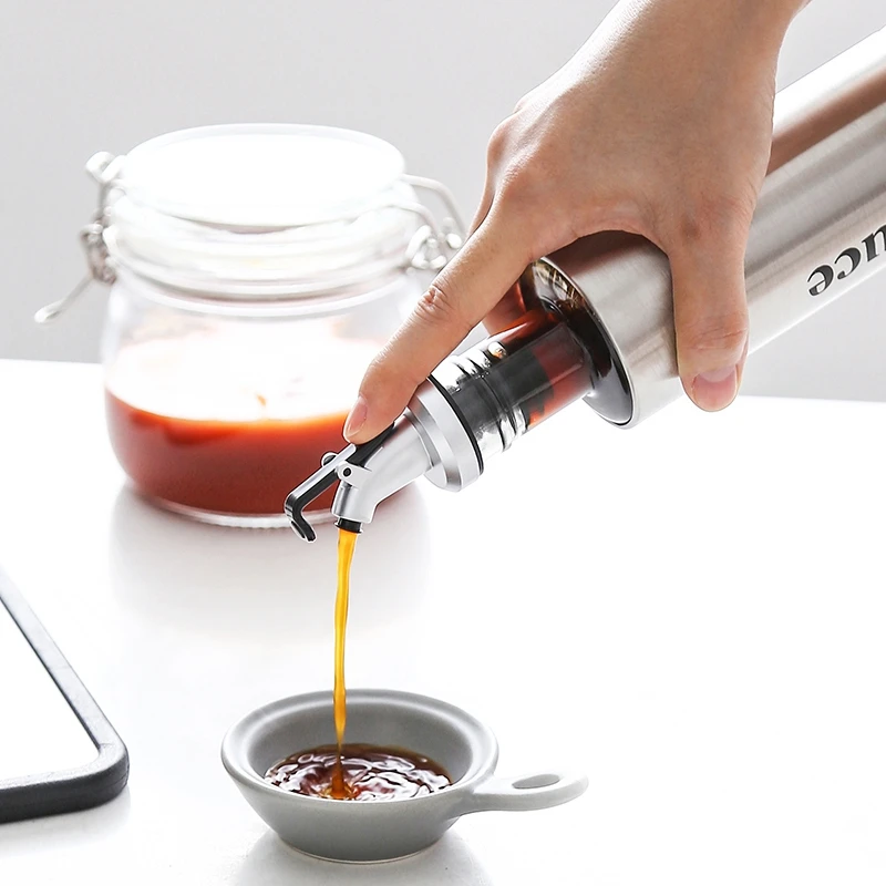 300ML Kitchen Glass Oil Dispenser Stainless Steel Leak-Proof Soy Sauce Vinegar Seasoning Bottle Storage Bottle Kitchen Utensils
300ML Kitchen Glass Oil Dispenser Stainless Steel Leak-Proof Soy Sauce Vinegar Seasoning Bottle Storage Bottle Kitchen Utensils