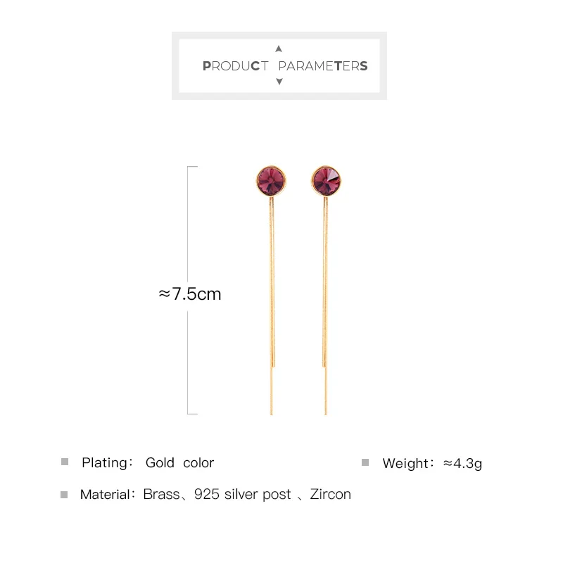Uer Minimalist Two-color Shiny Zircon Earrings For Women Gold Color Brass Long Chain Tassel Dangle Earrings New Fashion Jewelry
Uer Minimalist Two-color Shiny Zircon Earrings For Women Gold Color Brass Long Chain Tassel Dangle Earrings New Fashion Jewelry