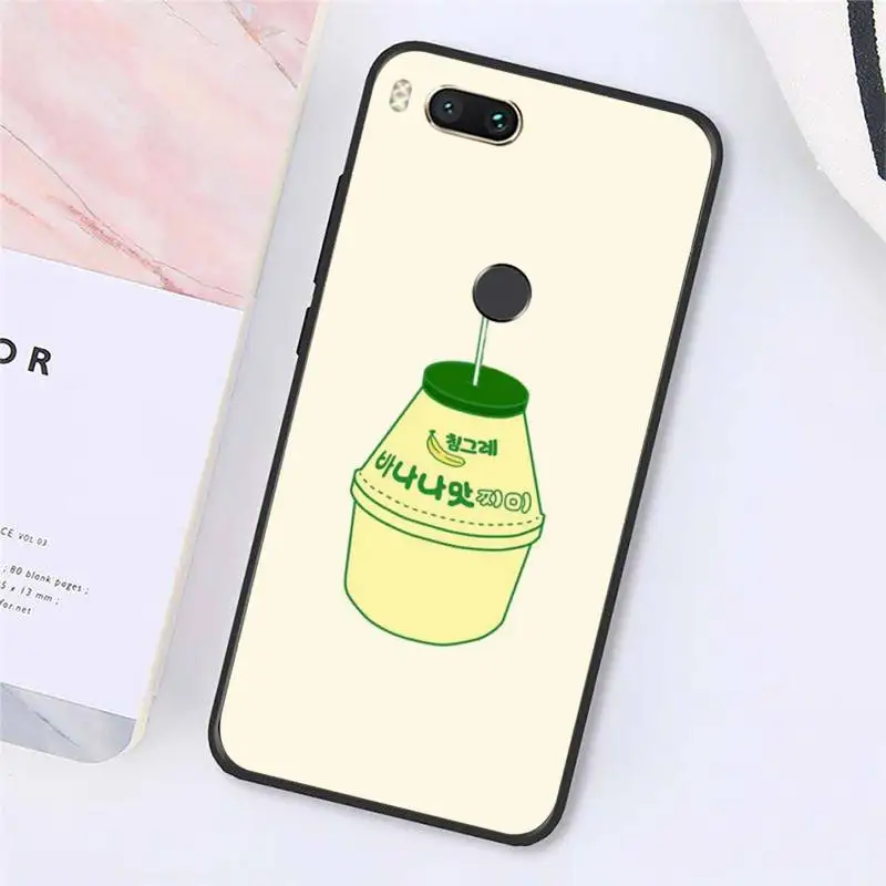 

Strawberry Banana Milk Drink Phone Case For Xiaomi Redmi note 7 8 9 t k30 max3 9 s 10 pro lite Luxury brand shell funda coque