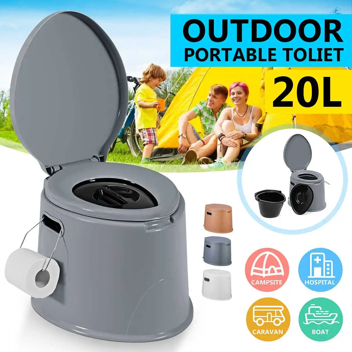 Portable Toilet Seat Elderly Pregnant Home Outdoor Travel Camping Caravan Movable Toilet Load 20L Adult Children 43X39X35CM
Portable Toilet Seat Elderly Pregnant Home Outdoor Travel Camping Caravan Movable Toilet Load 20L Adult Children 43X39X35CM
