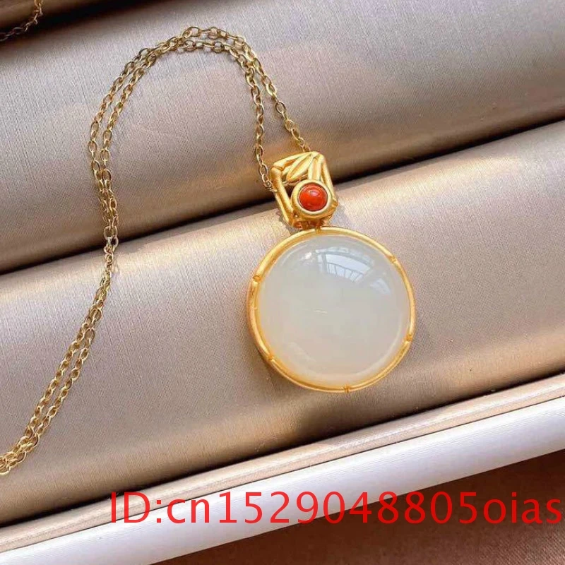 Natural Hetian Jade Retro Pendant Necklace Women 925 Silver for Chalcedony Fashion Gifts Amulet Jewelry
Natural Hetian Jade Retro Pendant Necklace Women 925 Silver for Chalcedony Fashion Gifts Amulet Jewelry