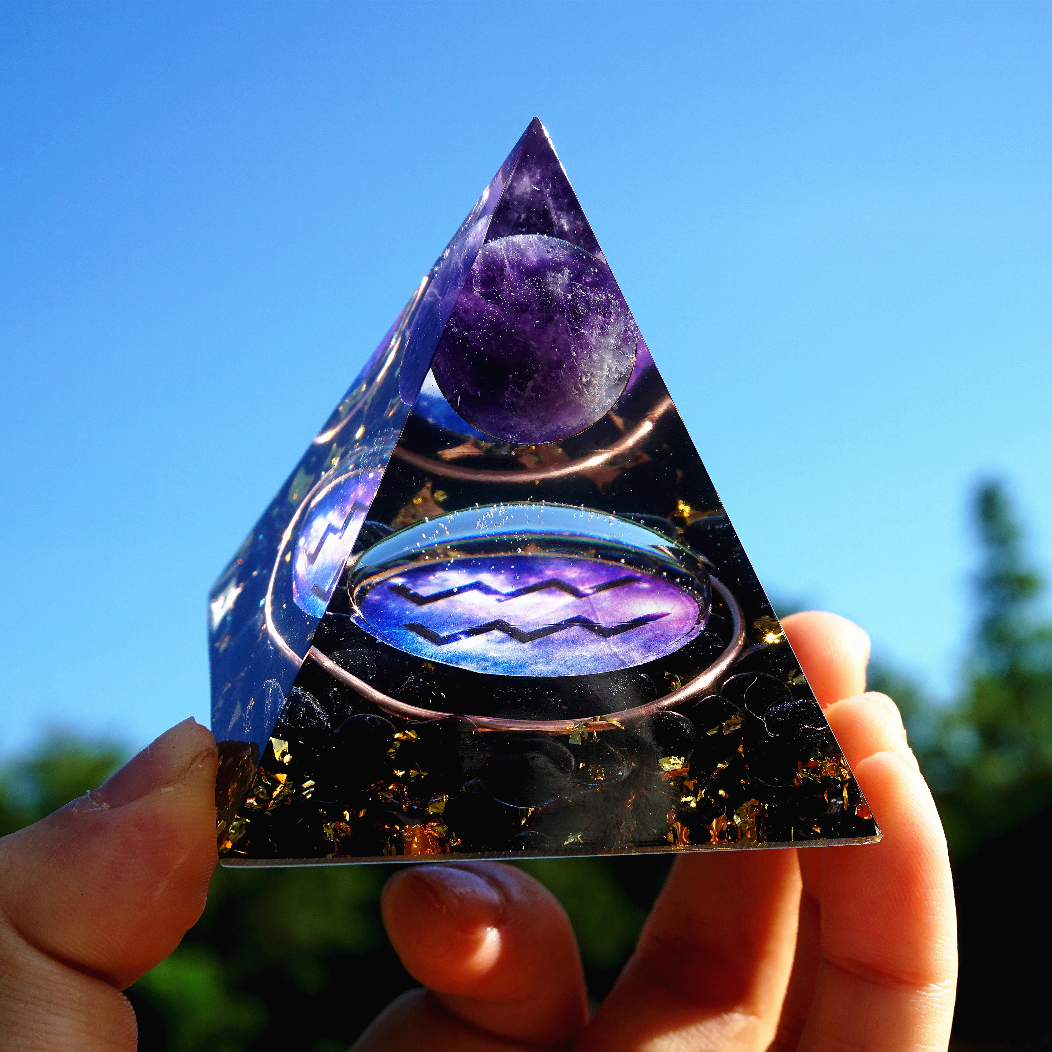 Комплект из пирамиды «ОРГОН», Аметист с положительной энергией, кристальная Сфера с обсидианом рейки, заряженный пирамидный генератор для ... 
Комплект из пирамиды «ОРГОН», Аметист с положительной энергией, кристальная Сфера с обсидианом рейки, заряженный пирамидный генератор для ...