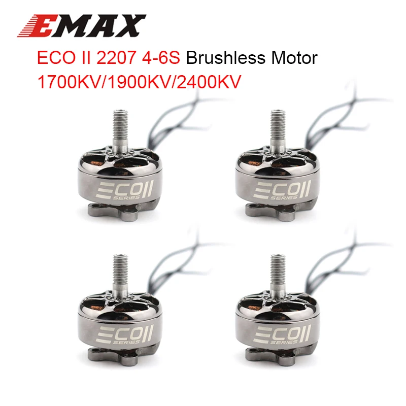 

EMAX ECOII 2207 Motor 6S 1700KV/1900KV 4S 2400KV Brushless Motor for RC FPV Racer Drone RC Quadcopter Spare Parts RC Parts